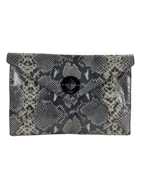 Kate Spade embossed Python Envelope Clutch with Signature Turn-Lock